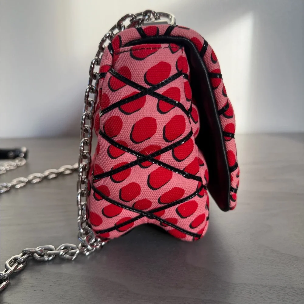 Louis Vuitton Twist MM Polka Dot Canvas Chain Shoulder Crossbody Bag Rare